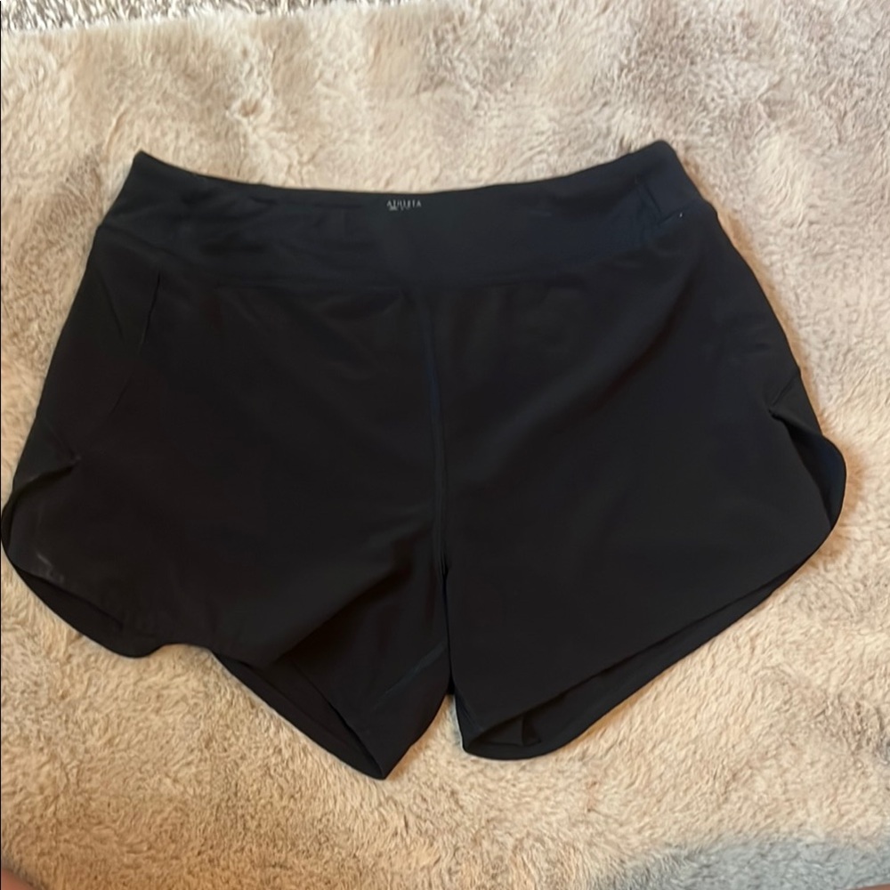 Athleta girls black running shorts